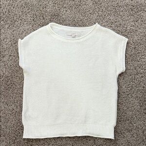LOFT Ivory Sleeveless Knit Top